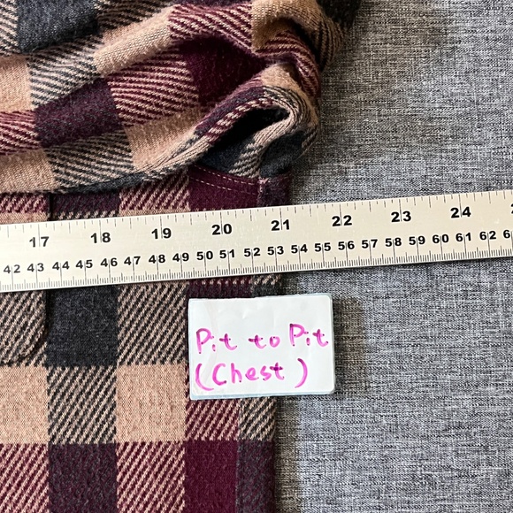 Faherty Legend Flannel Button Down Sweater Shirt - Men's Size M - Tan - Picture 8 of 12